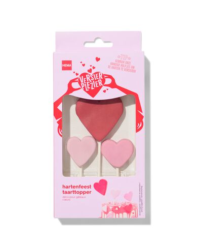 versierplezier eetbare topper - hartenfeest - 10280040 - HEMA