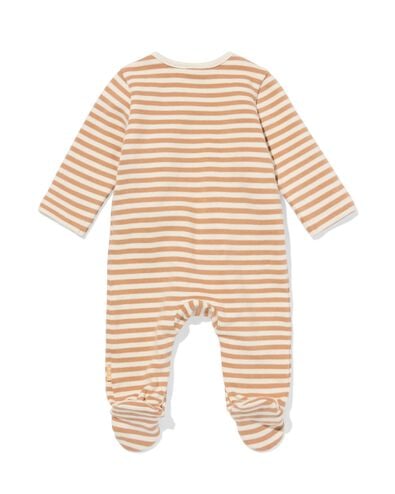barboteuse nouveau-n&eacute; rayures marron marron - 33435720BROWN - HEMA