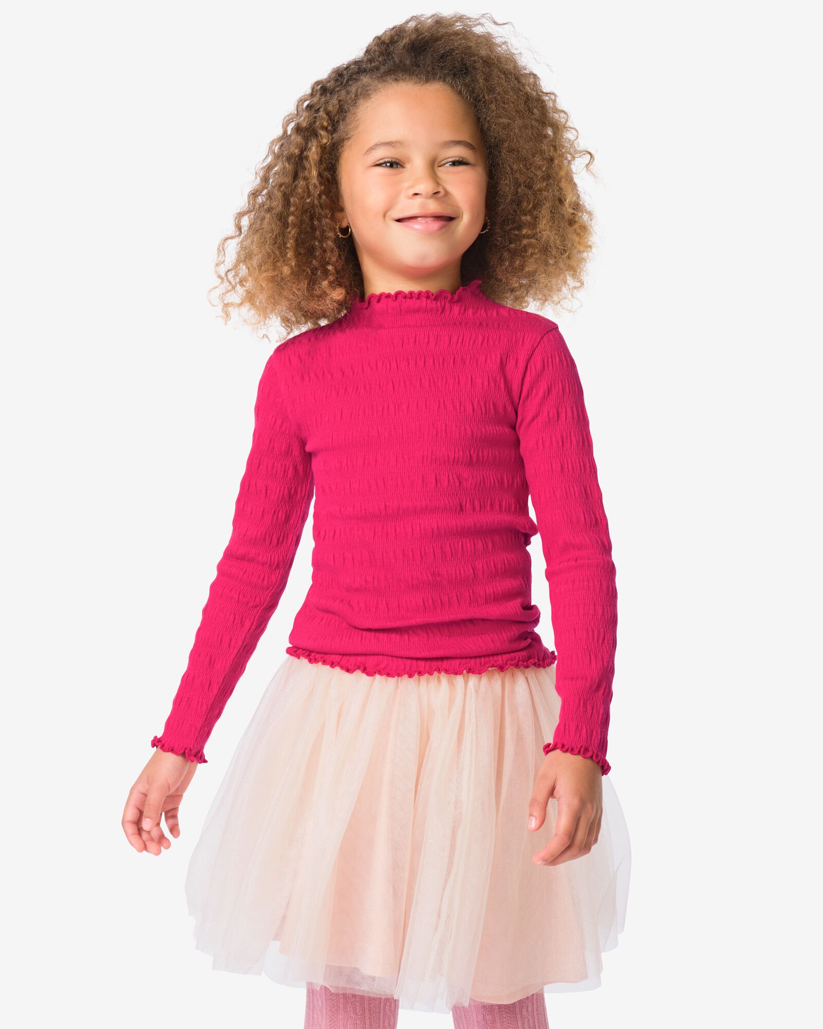 t-shirt enfant structure fuchsia - 30842756FUCHSIA - HEMA