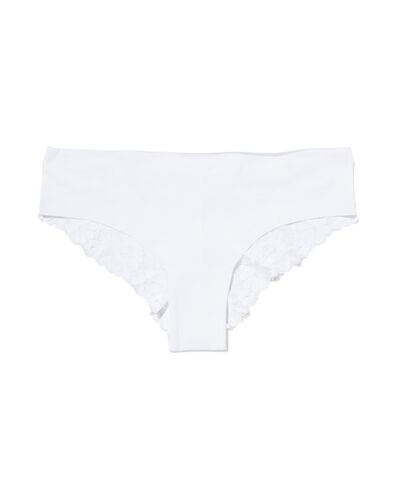 slip br&eacute;silien femme micro avec dentelle blanc - 19620124WHITE - HEMA
