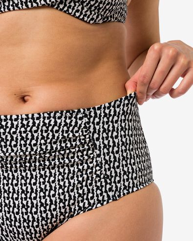 bikini femme bas de maillot gainant  noir/blanc - 22351710BLACKWHITE - HEMA