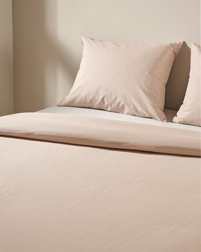 housse de couette 140x200/220cm coton doux taupe - 5790134 - HEMA