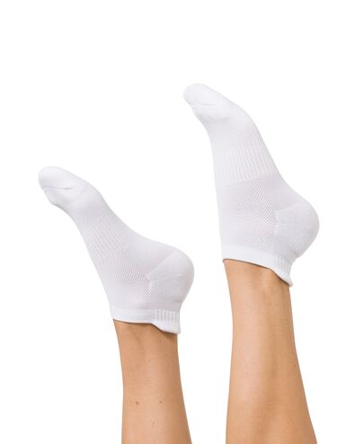 2 paires de chaussettes de sport femme blanc blanc - 1000002096 - HEMA