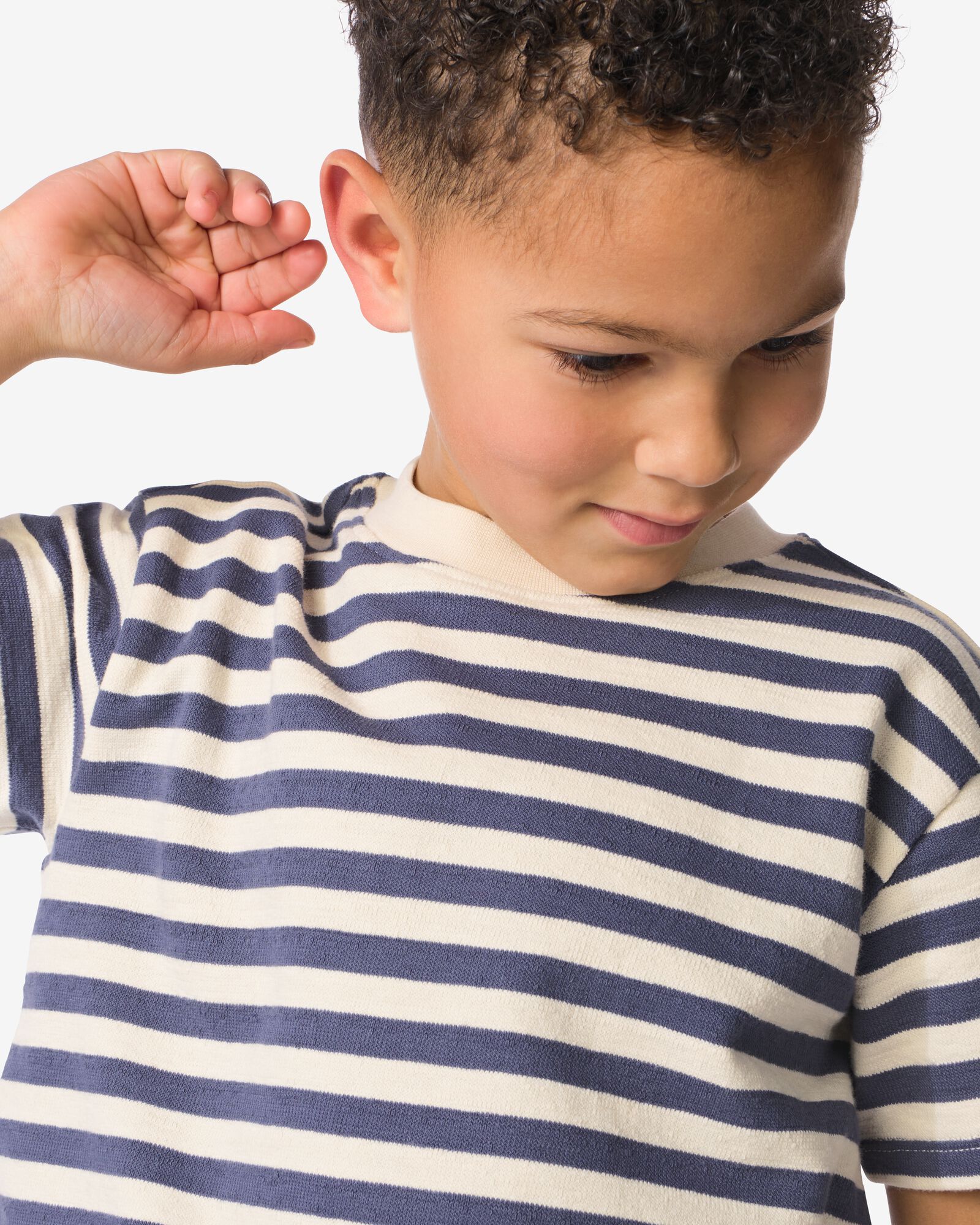 kinder T-shirt strepen blauw - 30713401BLUE - HEMA