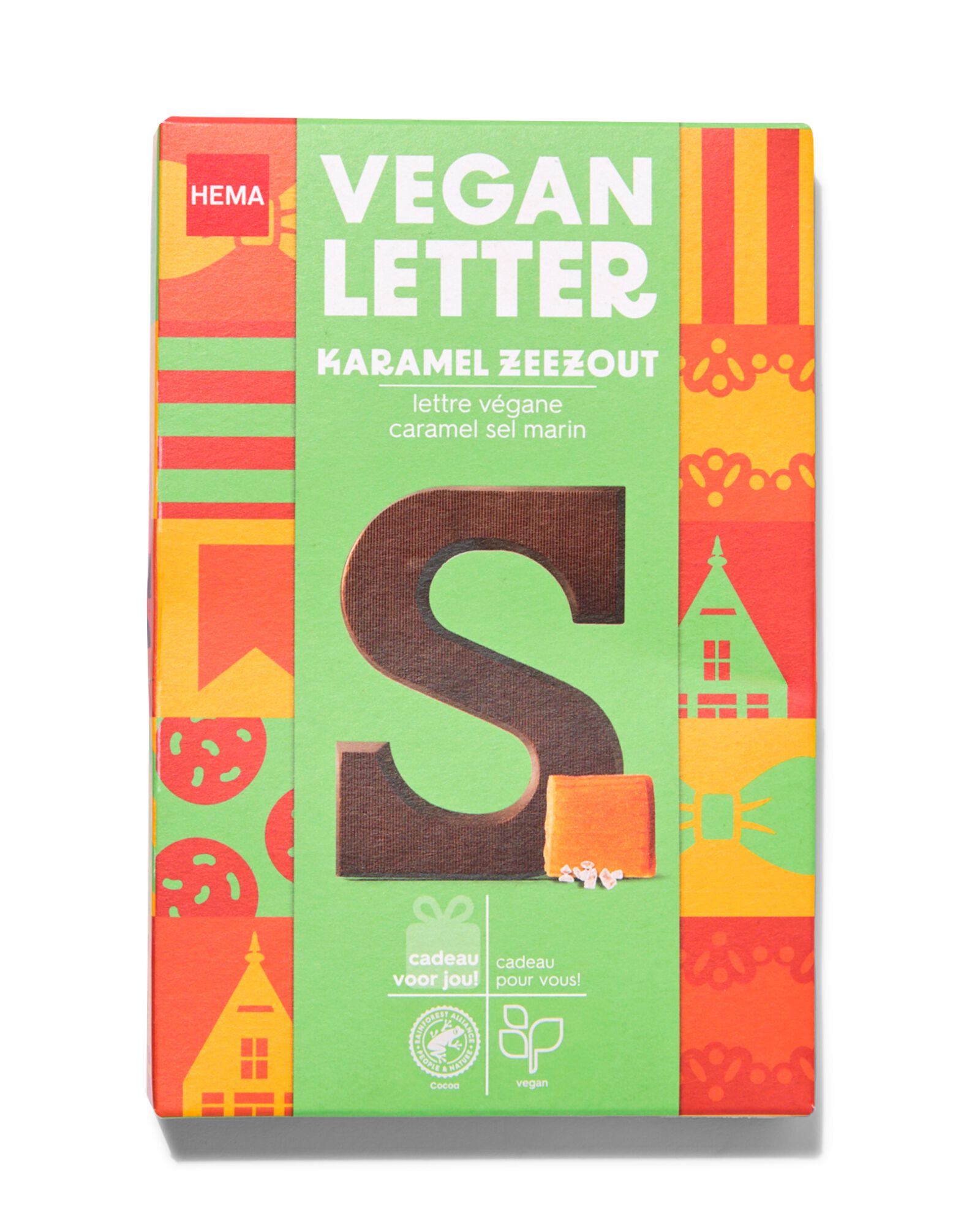 vegan letter karamel zeezout S 135g - 24418700 - HEMA