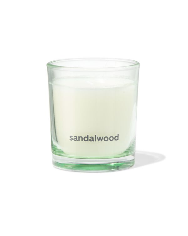 geurkaars in glas ⌀7x8cm sandelhout - 13507576 - HEMA