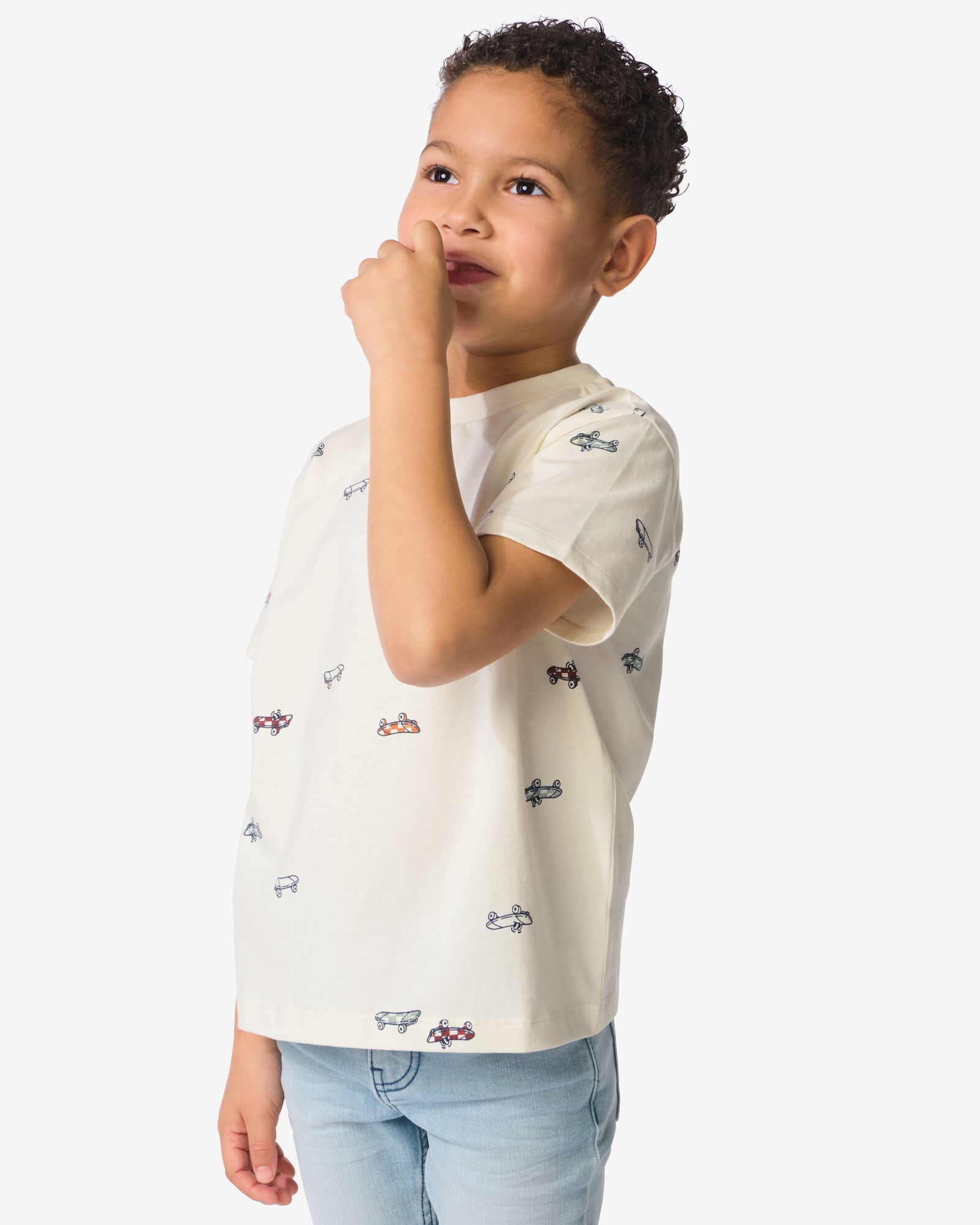 t-shirt enfant skateboard blanc blanc - 30713207WHITE - HEMA