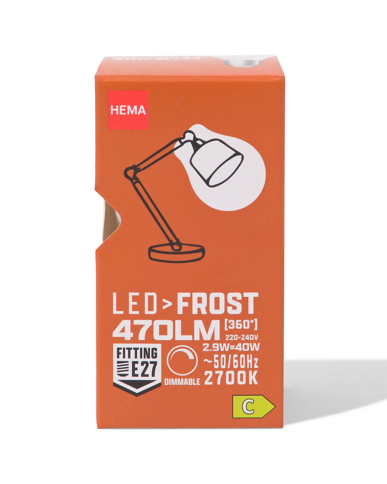 LED-Kugel, matt, E27, 2,9 W, 470 lm, dimmbar - 20000059 - HEMA