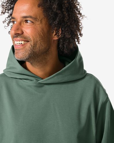 herenhoodie Maarten oversized middengroen - 2101540MIDGREEN - HEMA