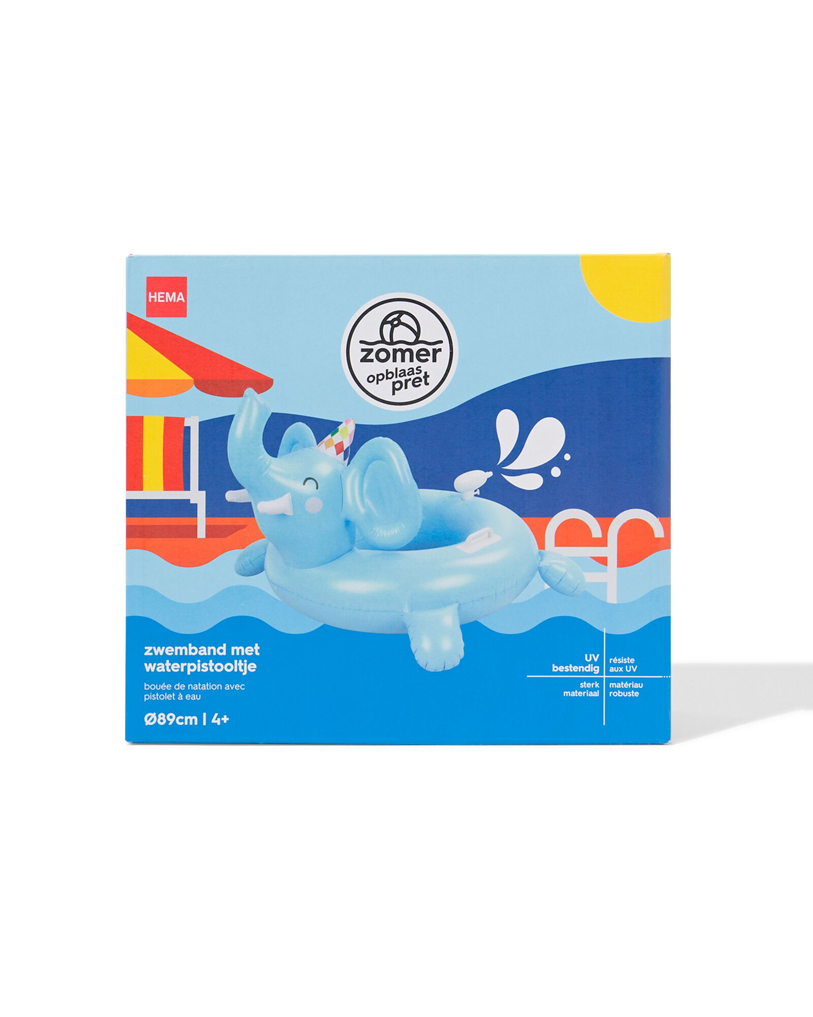 bou&eacute;e de natation ⌀89cm &eacute;l&eacute;phant avec pistolet &agrave; eau - 15800077 - HEMA