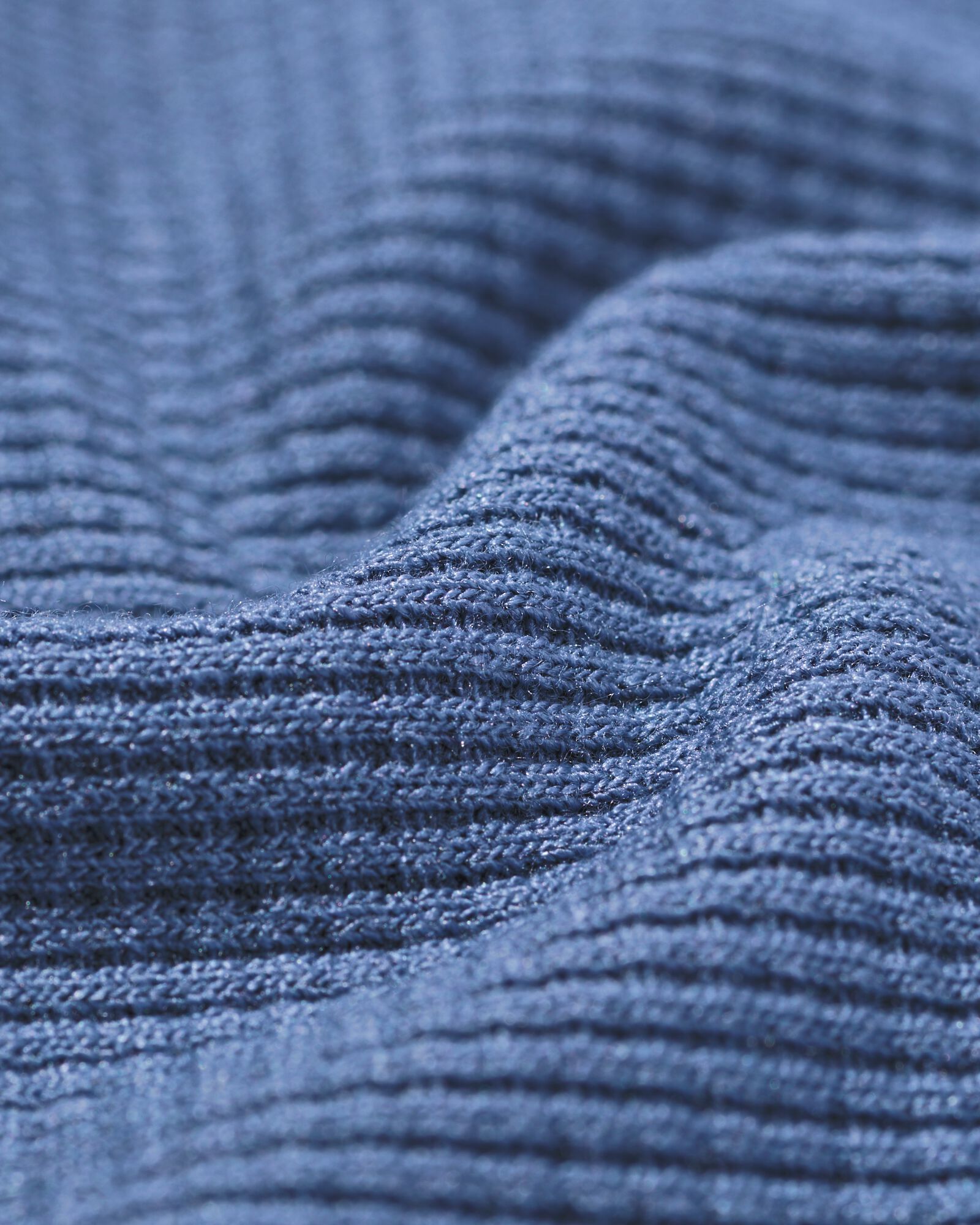 damespyjama wafel middenblauw middenblauw - 23407990MIDBLUE - HEMA