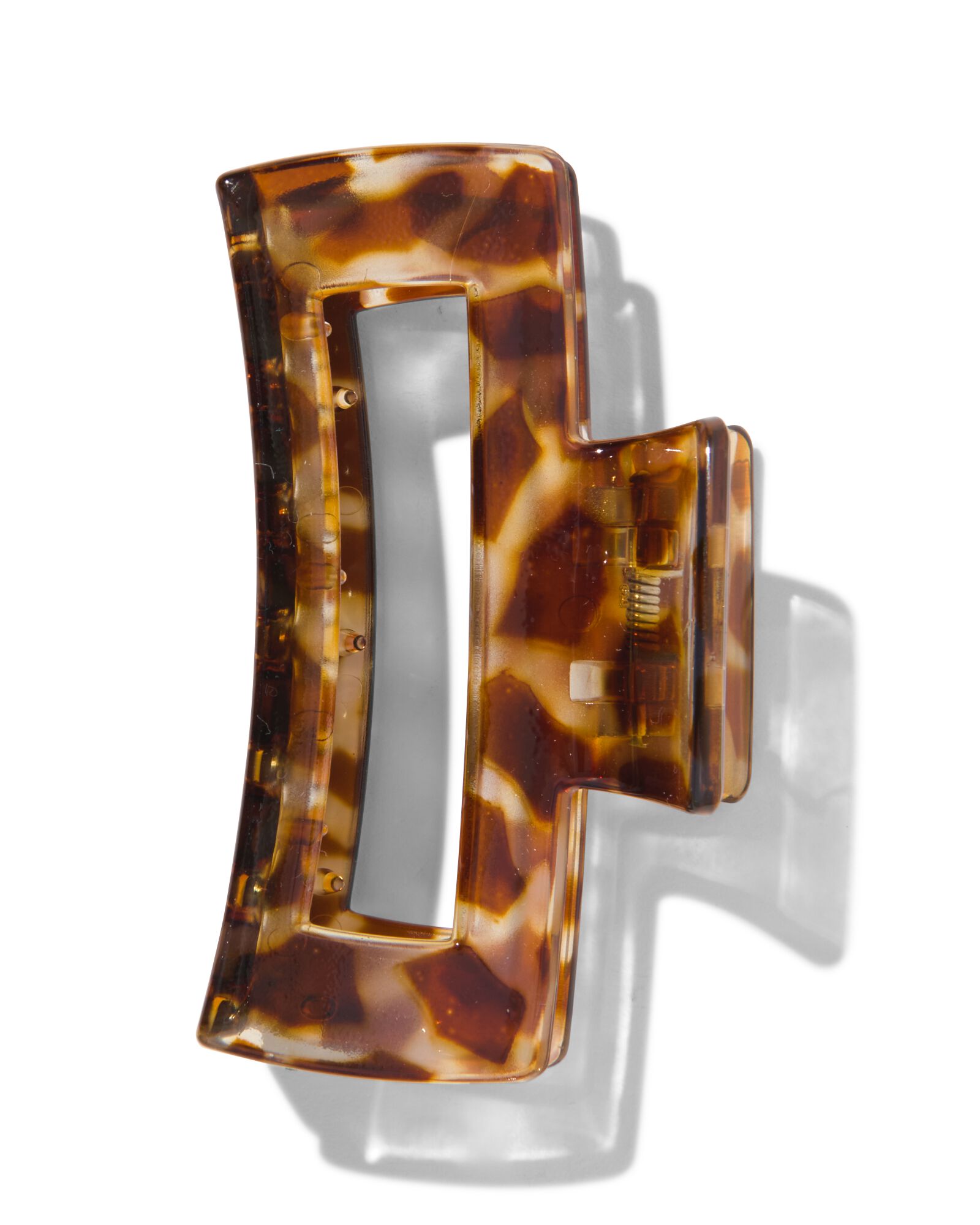 vierkante haarclip 8cm tortoise - 11870223 - HEMA