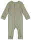 Größenflexibler Newborn-Jumpsuit, gerippt, mit Bambus grün - 1000028735 - HEMA