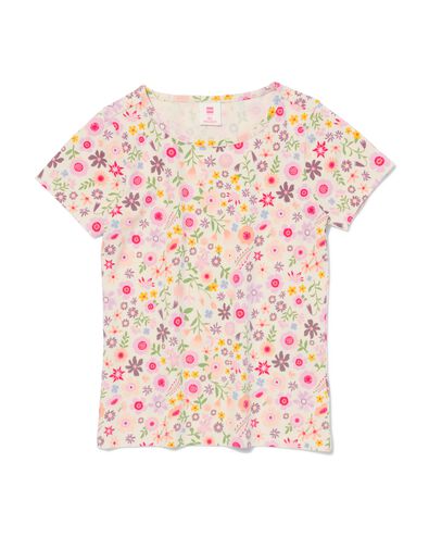 Kinder-T-Shirt, Blumen rosa 98/104 - 30864151 - HEMA