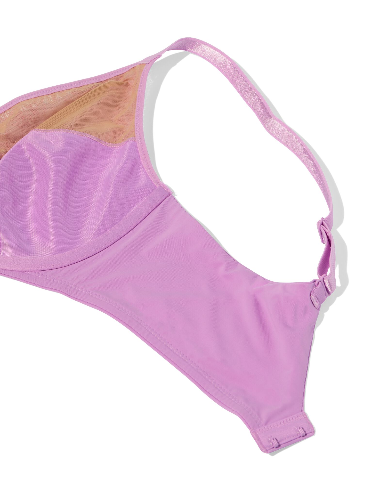 niet voorgevormde kanten bh met beugel  paars paars - 21805905PURPLE - HEMA