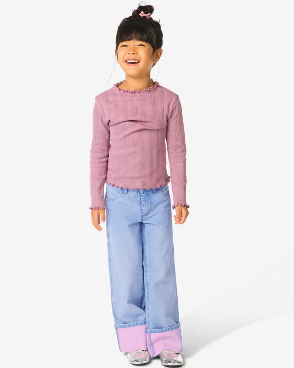 pantalon enfant coupe droite violet violet - 30835616PURPLE - HEMA