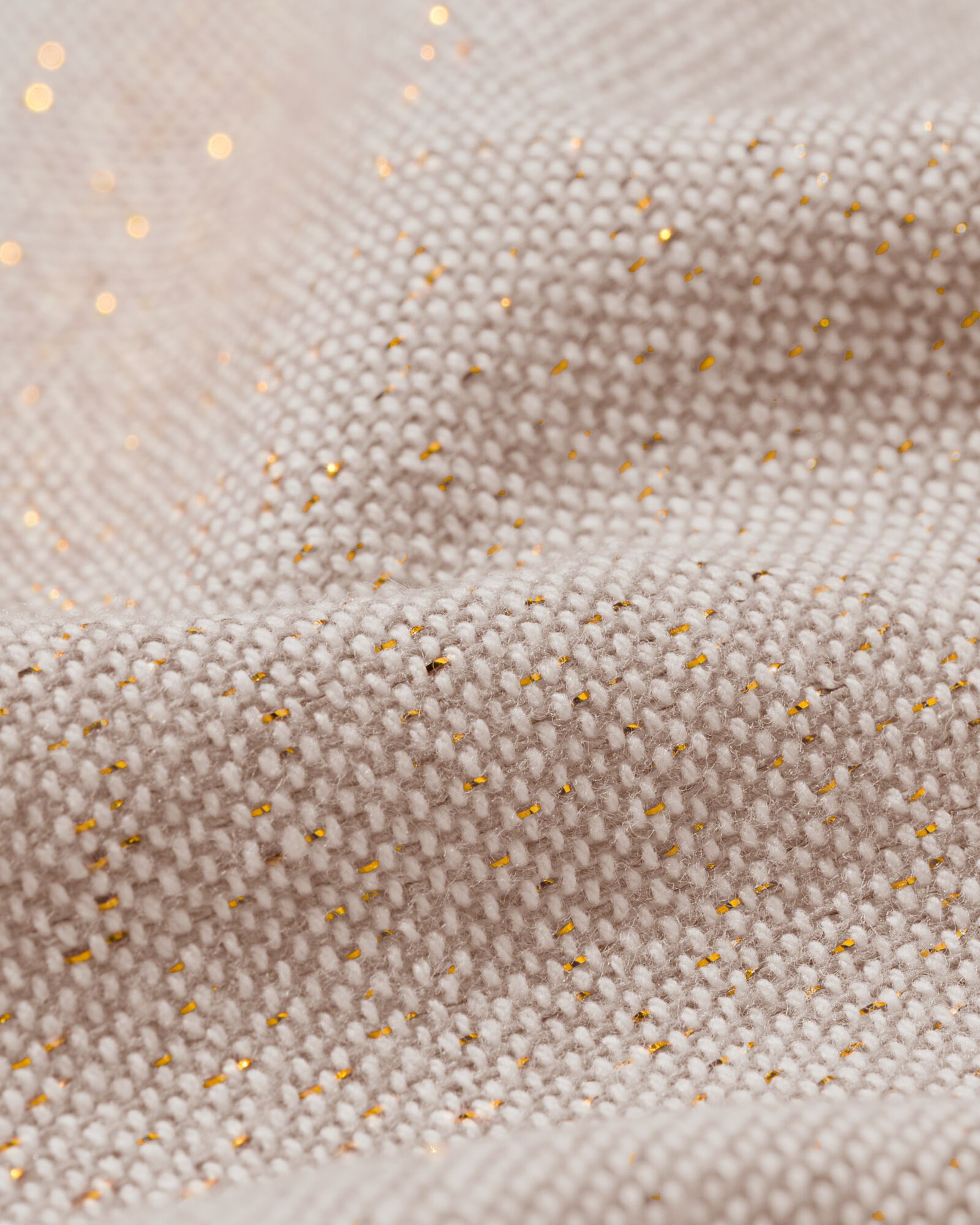 Tischdecke mit Glitter, Ø 180 cm, Baumwoll-Chambray, beige - 5300308 - HEMA
