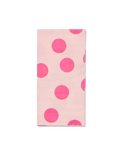 servetten stip roze 40x40cm - 12 stuks - 14250207 - HEMA