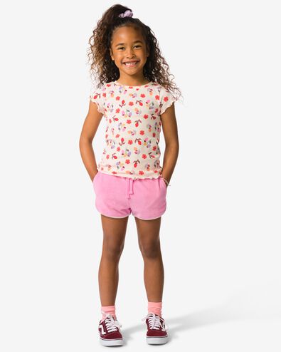 kindershort comfy fit badstof roze roze - 30825427PINK - HEMA