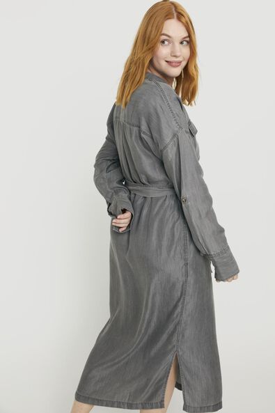 robe femme Lacey longue gris moyen - 1000026681 - HEMA