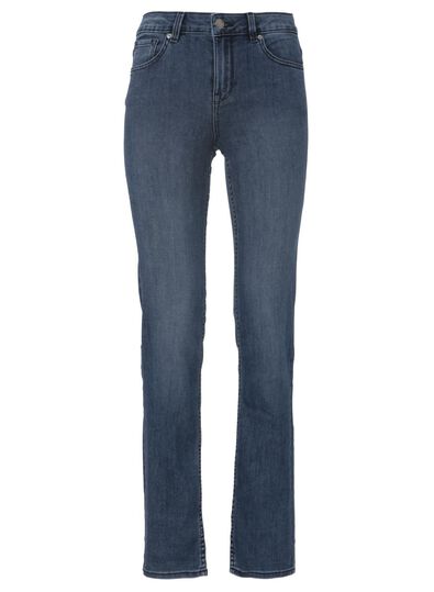 Damen-Jeans, gerades Bein mittelblau mittelblau - 1000011820 - HEMA