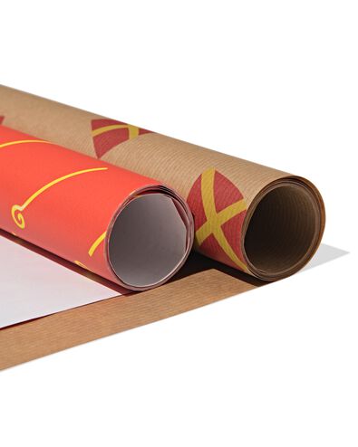 papier cadeau Saint-Nicolas 70x200cm - 2 pi&egrave;ces - 25900021 - HEMA