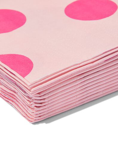 servetten stip roze 40x40cm - 12 stuks - 14250207 - HEMA