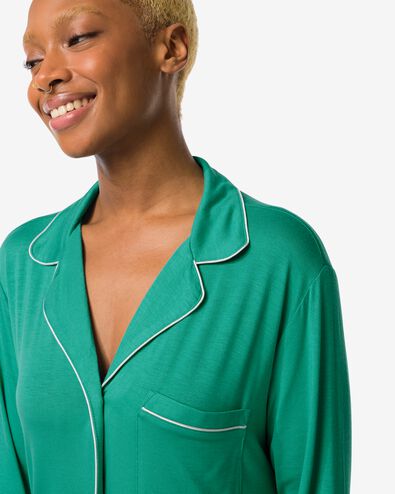chemise de nuit femme viscose vert marin XL - 23470154 - HEMA
