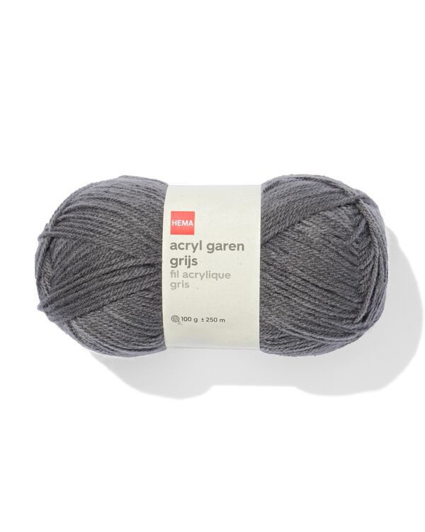 acryl garen grijs 100gram 250meter - 60760022 - HEMA