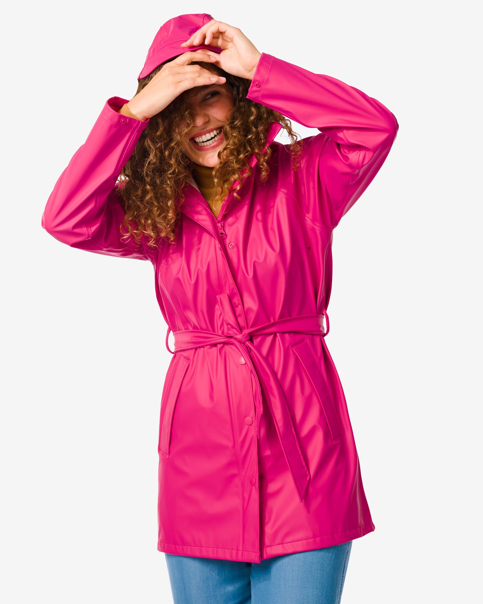 hema manteau imperméable femme rose (rose)