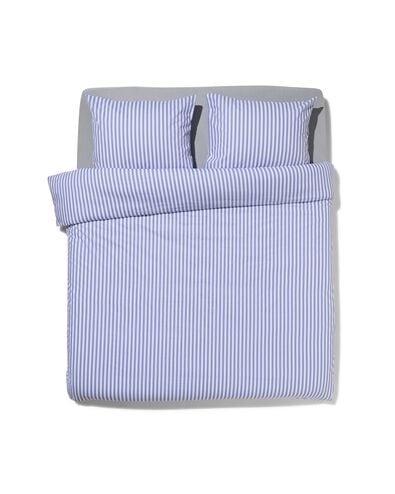 housse de couette 240 x 200/220 cm en coton doux, rayures lavande  - 5760130 - HEMA