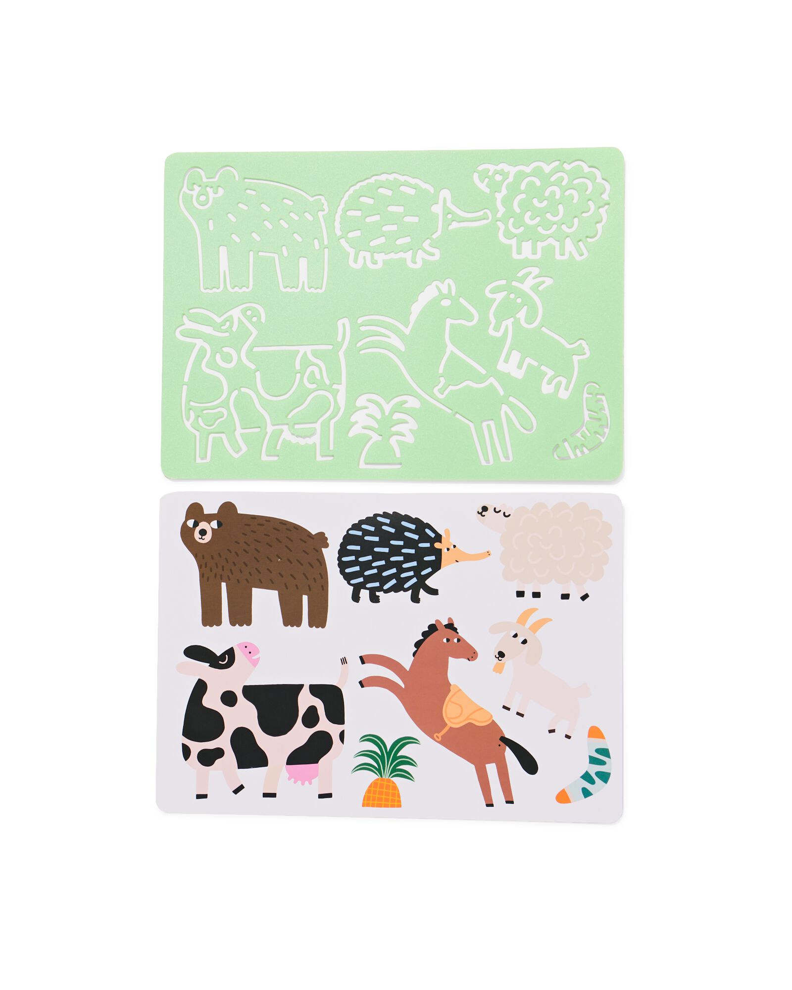 sjabloon 26.5x20.5cm kunststof dieren - 15900153 - HEMA