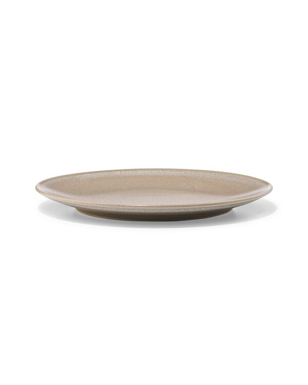 petite assiette &Oslash;20,5 cm Monaco &eacute;mail r&eacute;actif brun clair - 9650191 - HEMA