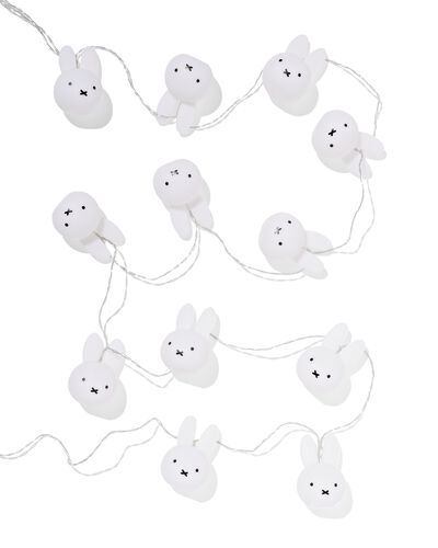 guirlande lumineuse Miffy 2,8 m avec 12 t&ecirc;tes blanc chaud pour l'int&eacute;rieur - 60410305 - HEMA