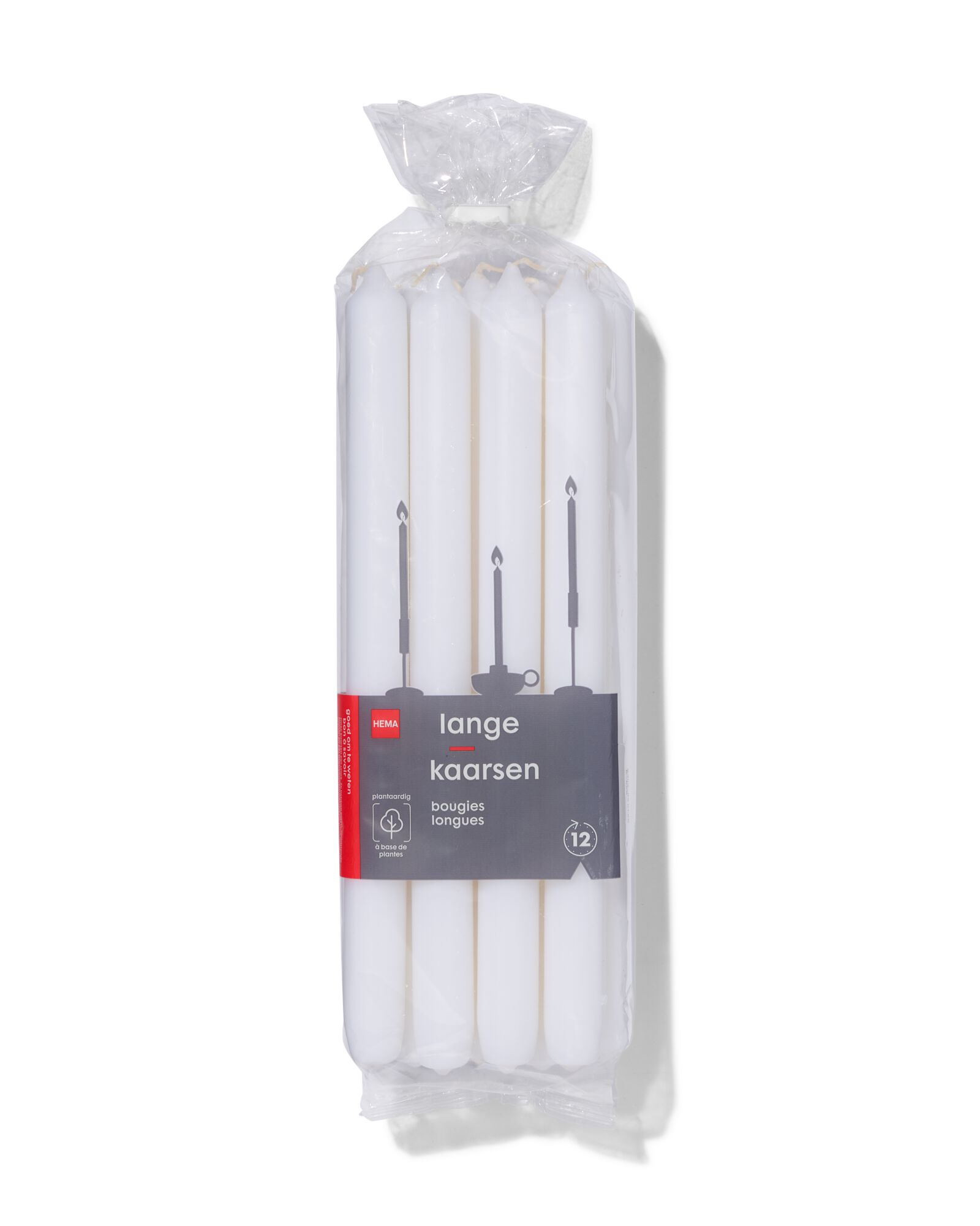 12 bougies longues &Oslash;2.2x29 blanc blanc 2,2 x 29 - 13503050 - HEMA