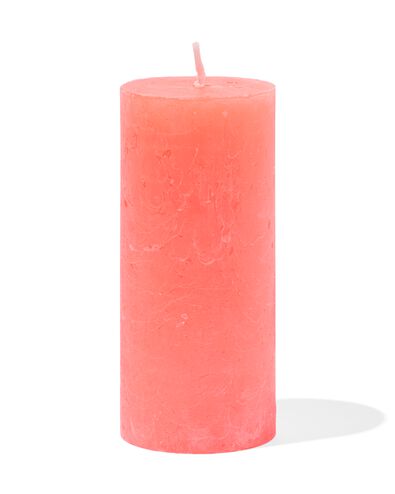 rustieke kaarsen fluor oranje	 - 2000000050 - HEMA