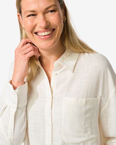 damesblouse Lizzy wit - 36201075WHITE - HEMA