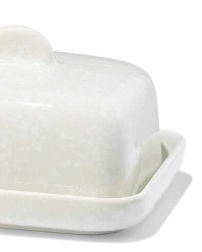 Butterdose 14 &times; 15 &times; 9 cm, Trend, Steingut, gesprenkelt, gr&uuml;n - 9650356 - HEMA