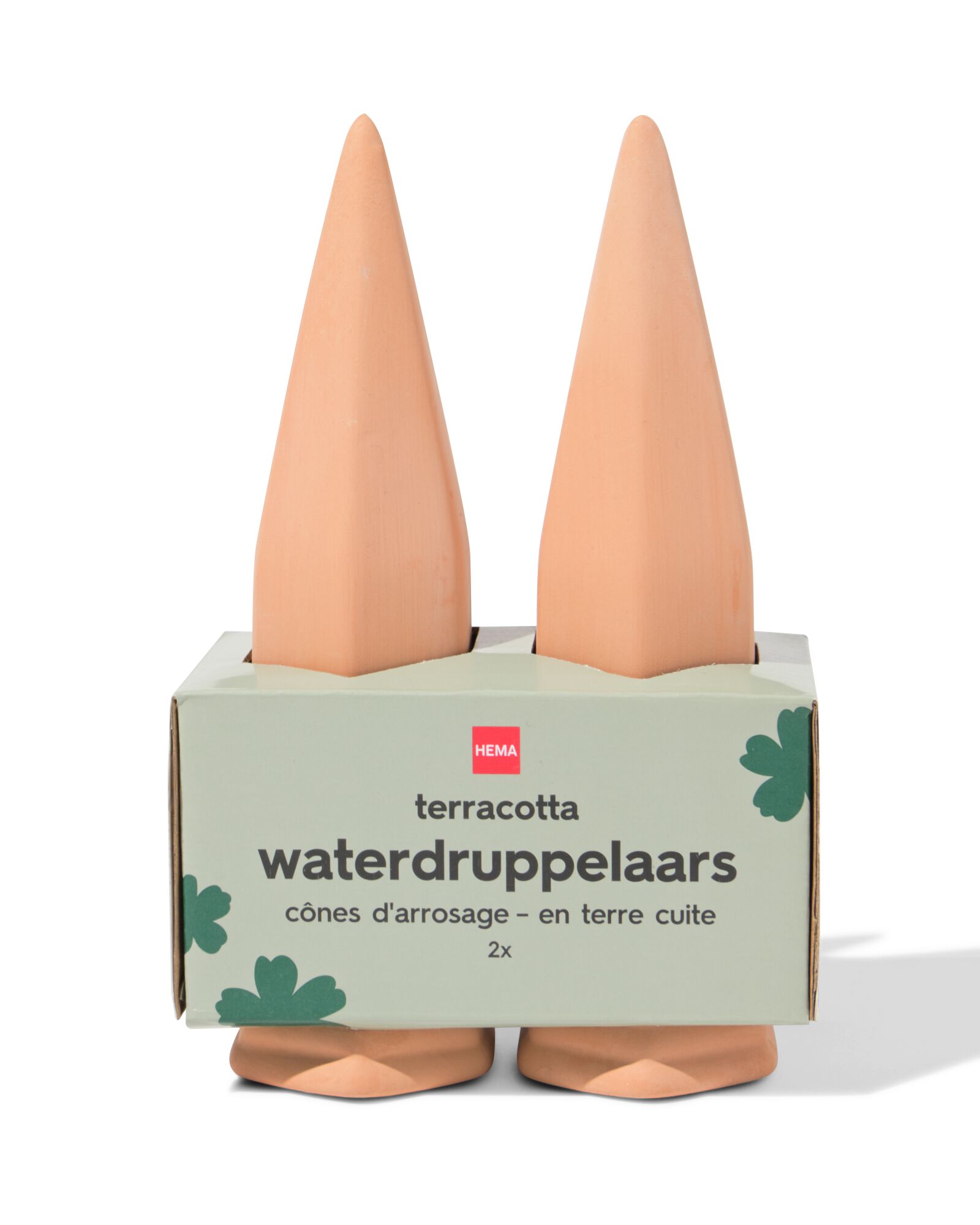 waterdruppelaar terra cotta 18cm 2 stuks - 41830339 - HEMA