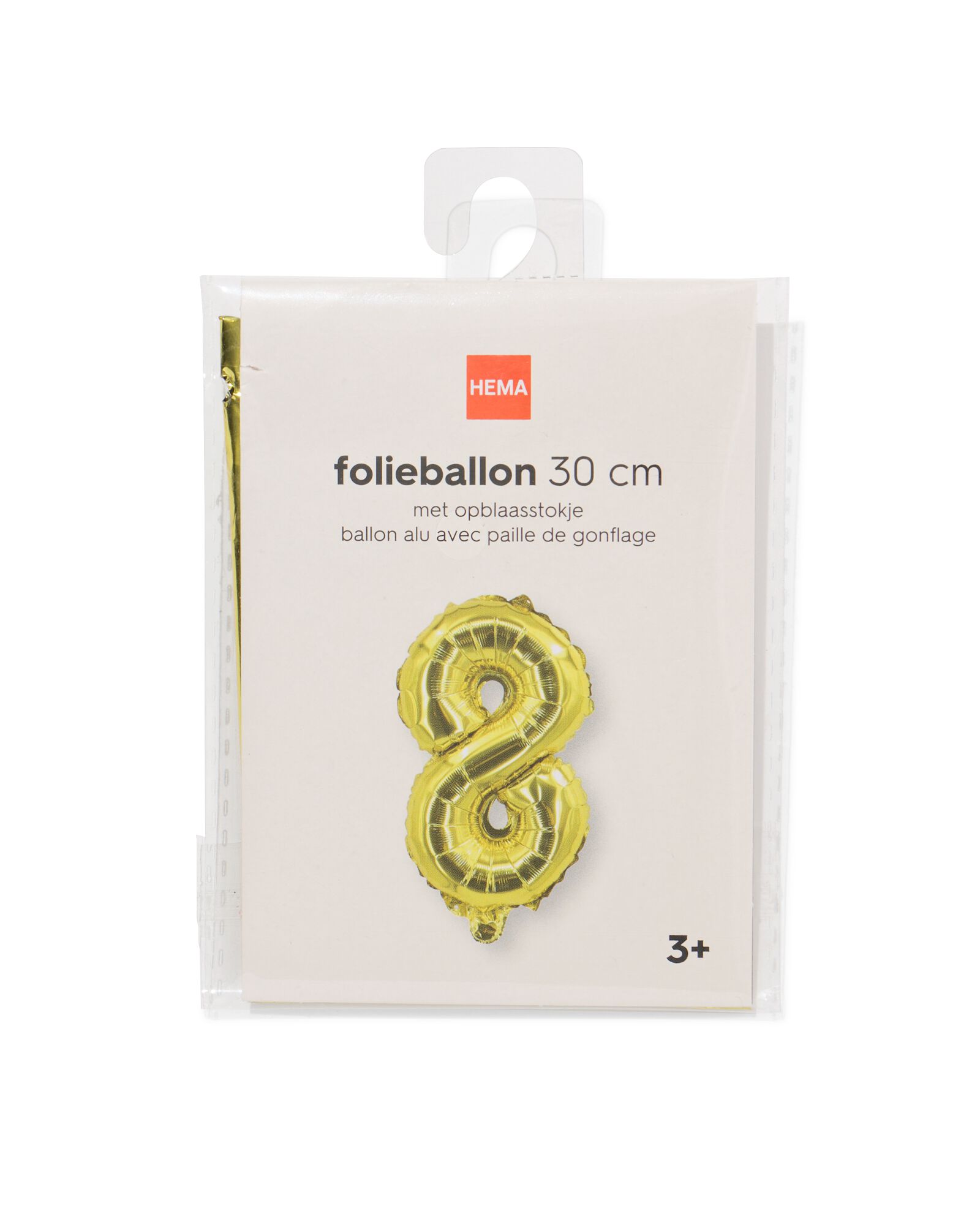 ballon aluminium chiffre 8 30cm dor&eacute; - 14260029 - HEMA