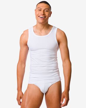 2 maillots de corps homme - sans coutures blanc blanc - 1000009850 - HEMA
