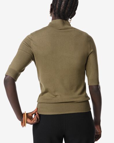 damestrui Lily fijngebreid olijf olijf - 36302880OLIVE - HEMA