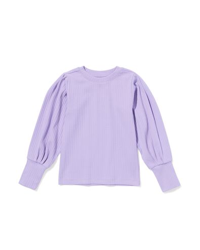 Kinder-T-Shirt, gerippt lavendel - 30815208LAVENDER - HEMA