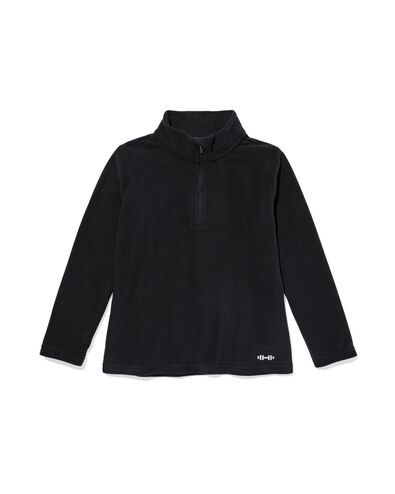 kinder skipully fleece zwart zwart - 30670139BLACK - HEMA