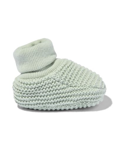 newborn sloffen gebreid blauw - 33270460BLUE - HEMA