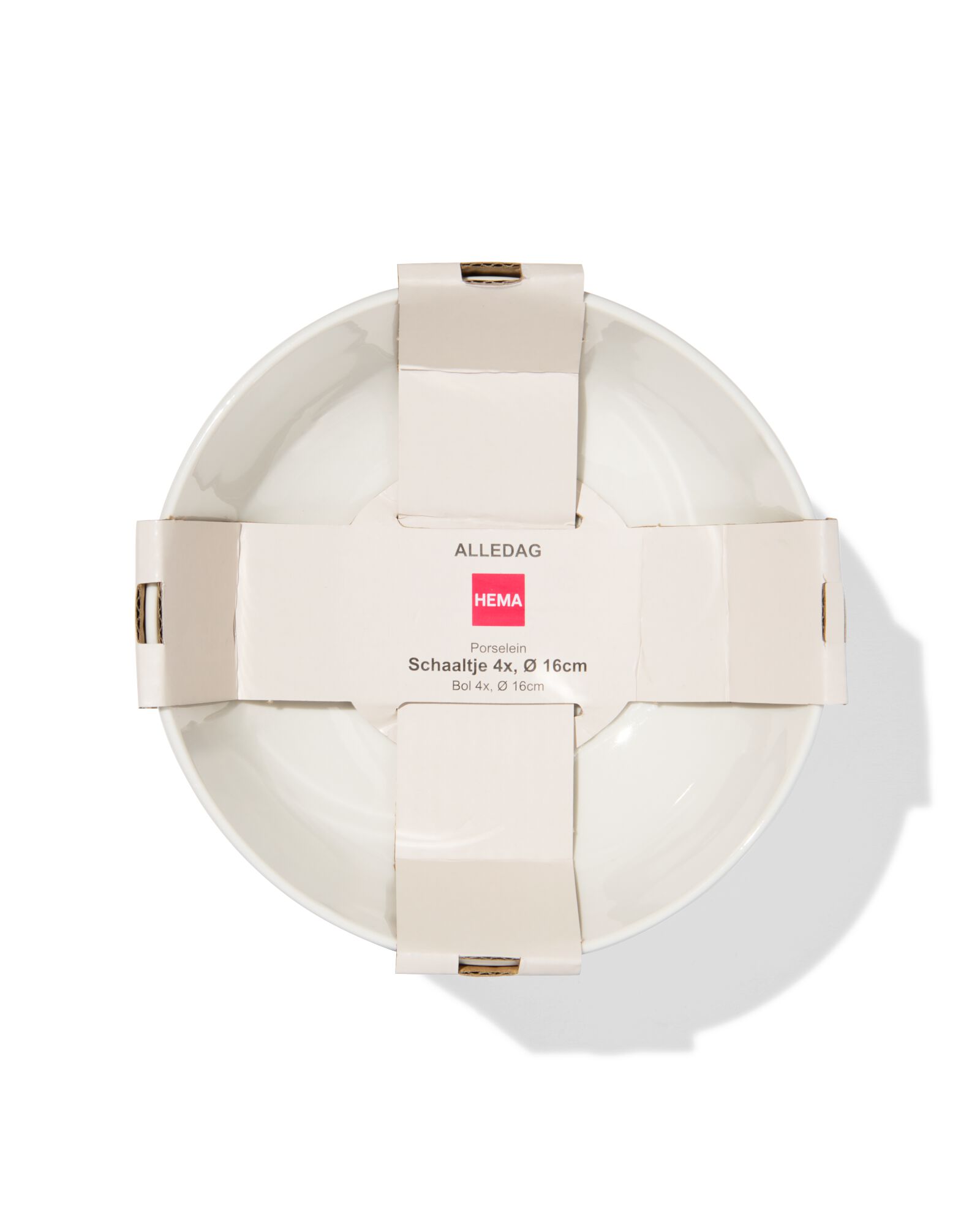 bol ⌀15x5,2cm porcelaine blanche - 4 pi&egrave;ces - 9650333 - HEMA