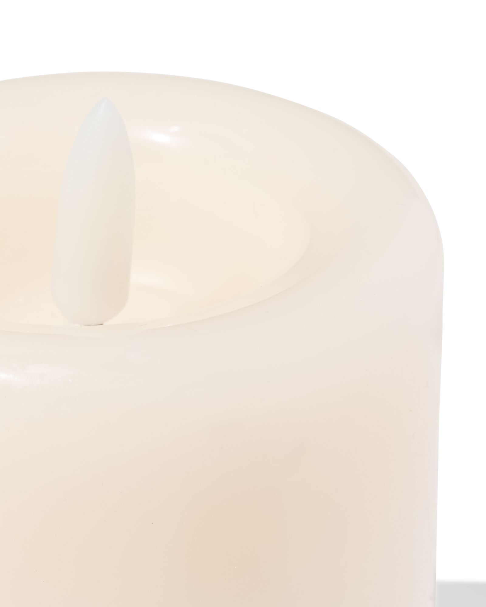 bougie led ⌀7,5x10cm ivoire - 13550142 - HEMA