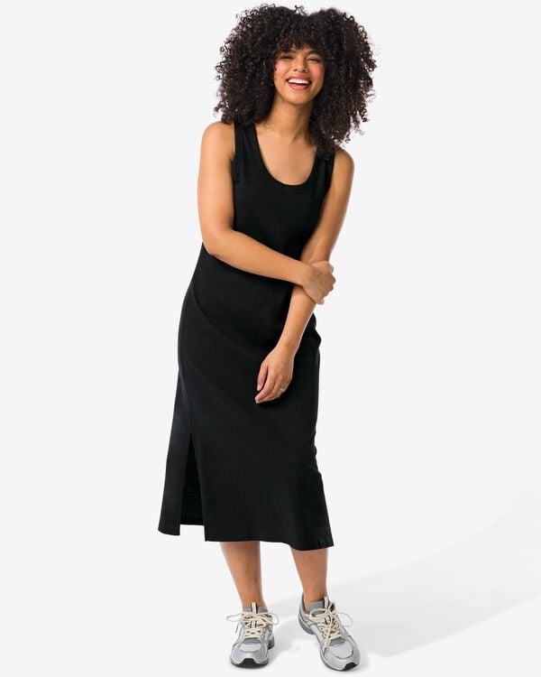 damessingletjurk Nadia zwart zwart - 36357370BLACK - HEMA