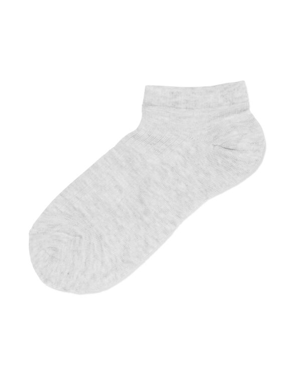 socquettes femme c&ocirc;tel&eacute;es gris chin&eacute; gris chin&eacute; - 4280960GREYMELANGE - HEMA