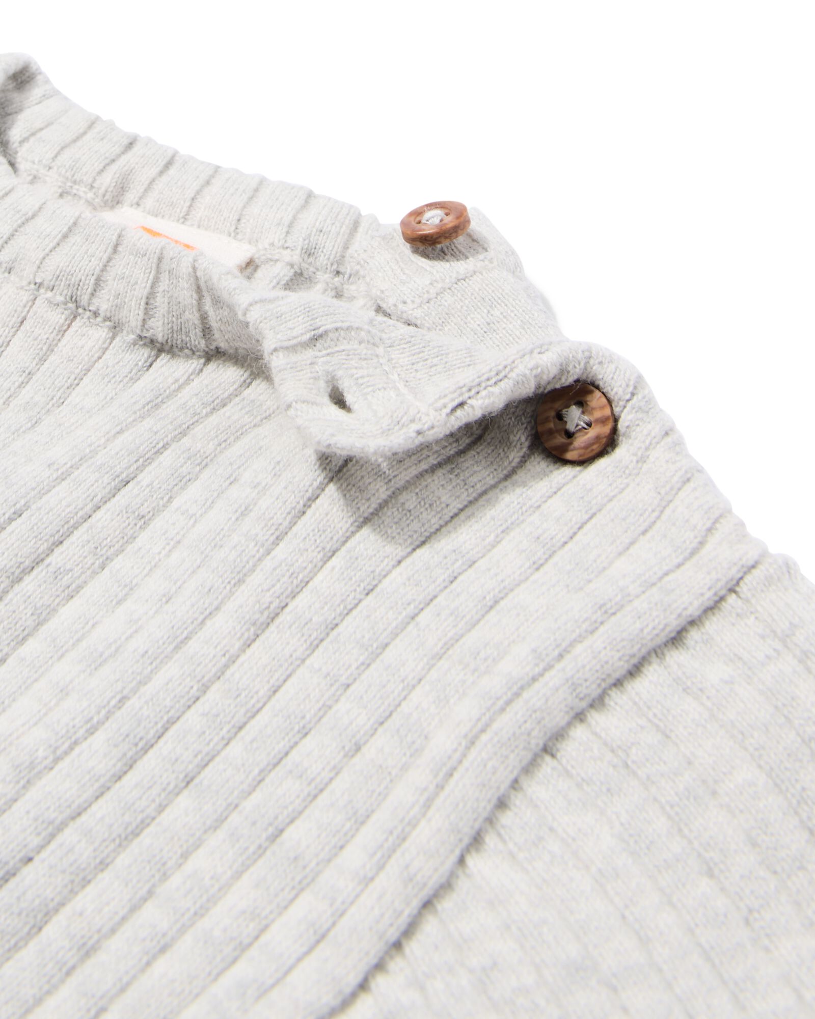 newborn shirt rib grijsmelange - 33434020GREYMELANGE - HEMA